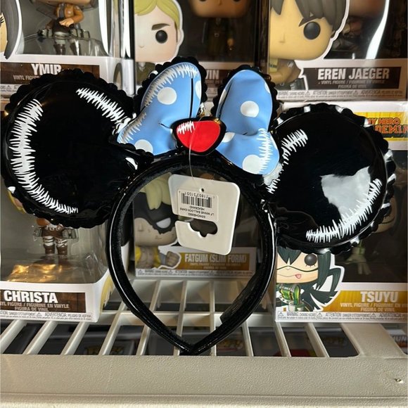 Loungefly Disney Minnie Mouse Balloon Ears With Blue Bow Headband - Picture 2 of 7